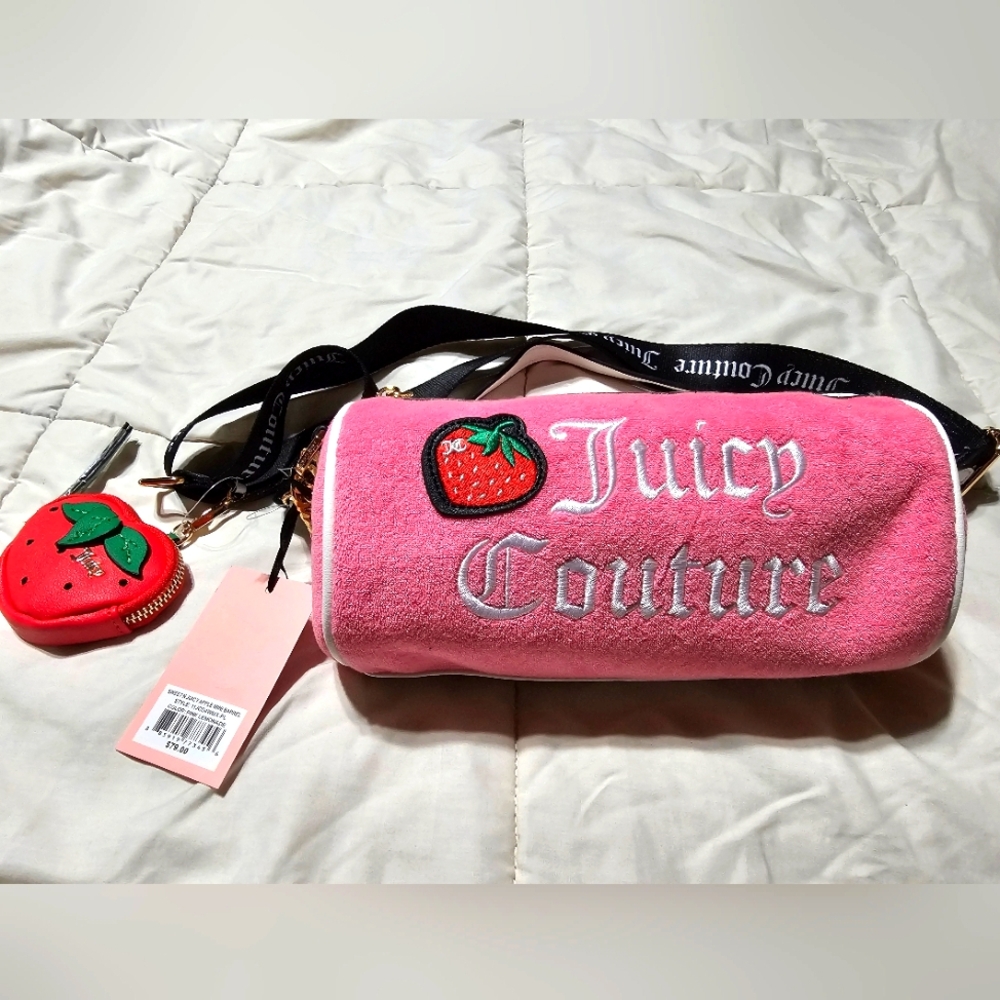 NWT JUICY COUTURE Pink Lemonade Sweet and Juicy Apple Mini Barrel Purse Bag